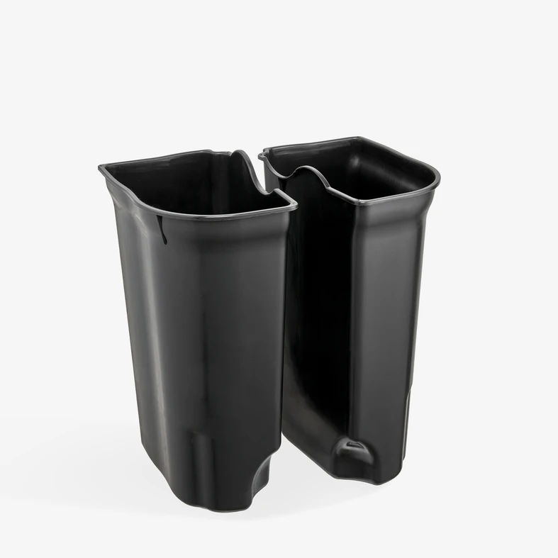 Dwukomorowy pojemnik na śmieci z pokrywą i pedałem