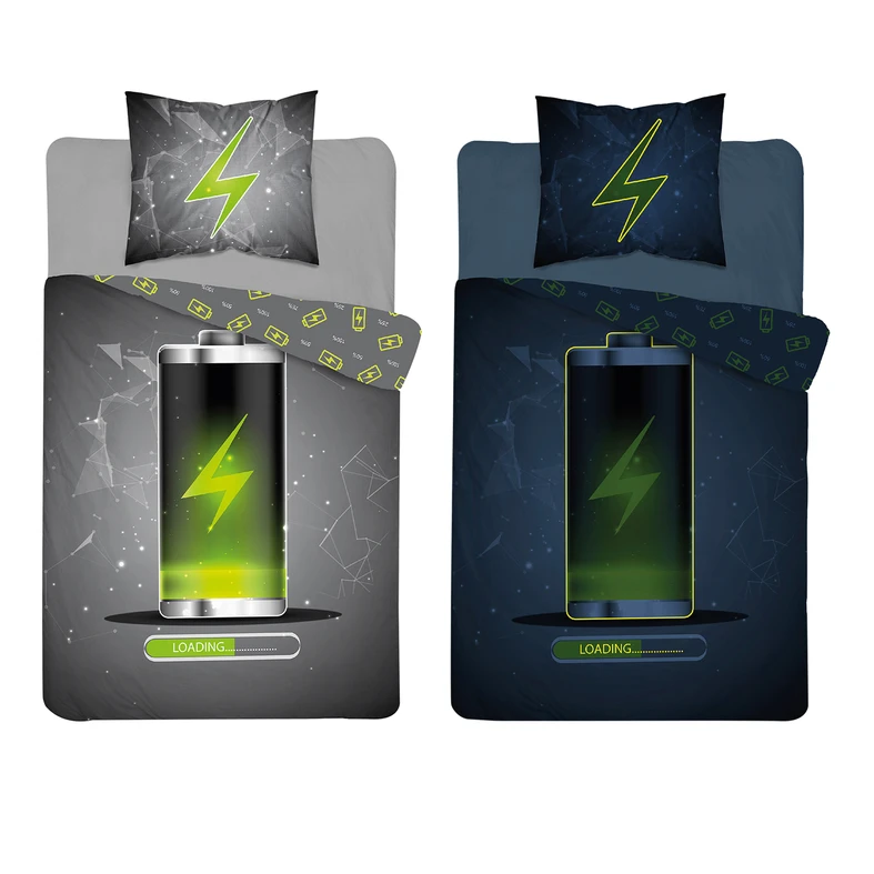 Detské obliečky so svietiacim efektom FLUO BATÉRIA 160x200 cm