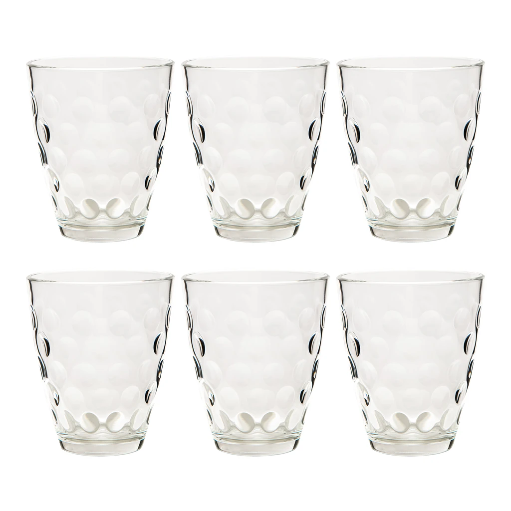 Súprava 6 pohárov DOTS ROCKS, 390 ml