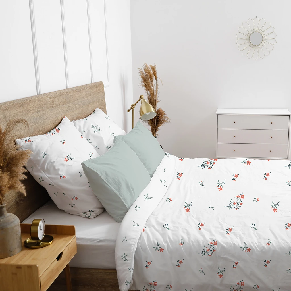 Bavlnená kvetinová posteľná bielizeň COTTAGE HOME 160x200 cm