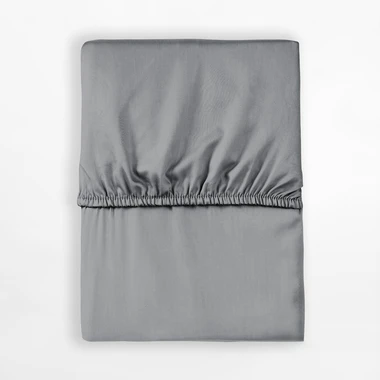 Saténové prestieradlo s gumičkou sivé PURE 220x200 cm