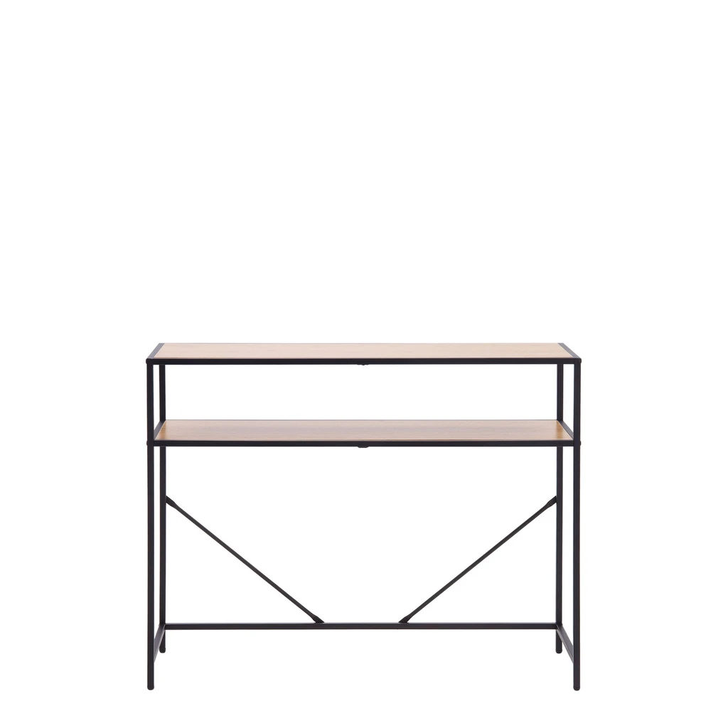 Konzolový stolík v industriálnom štýle s policou EXITIO