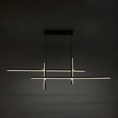 Závesné svietidlo EDGE LED čierno-zlaté