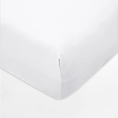 Prestieradlo z džerseja s gumičkou v bielej farbe IVETTE 200x220 cm