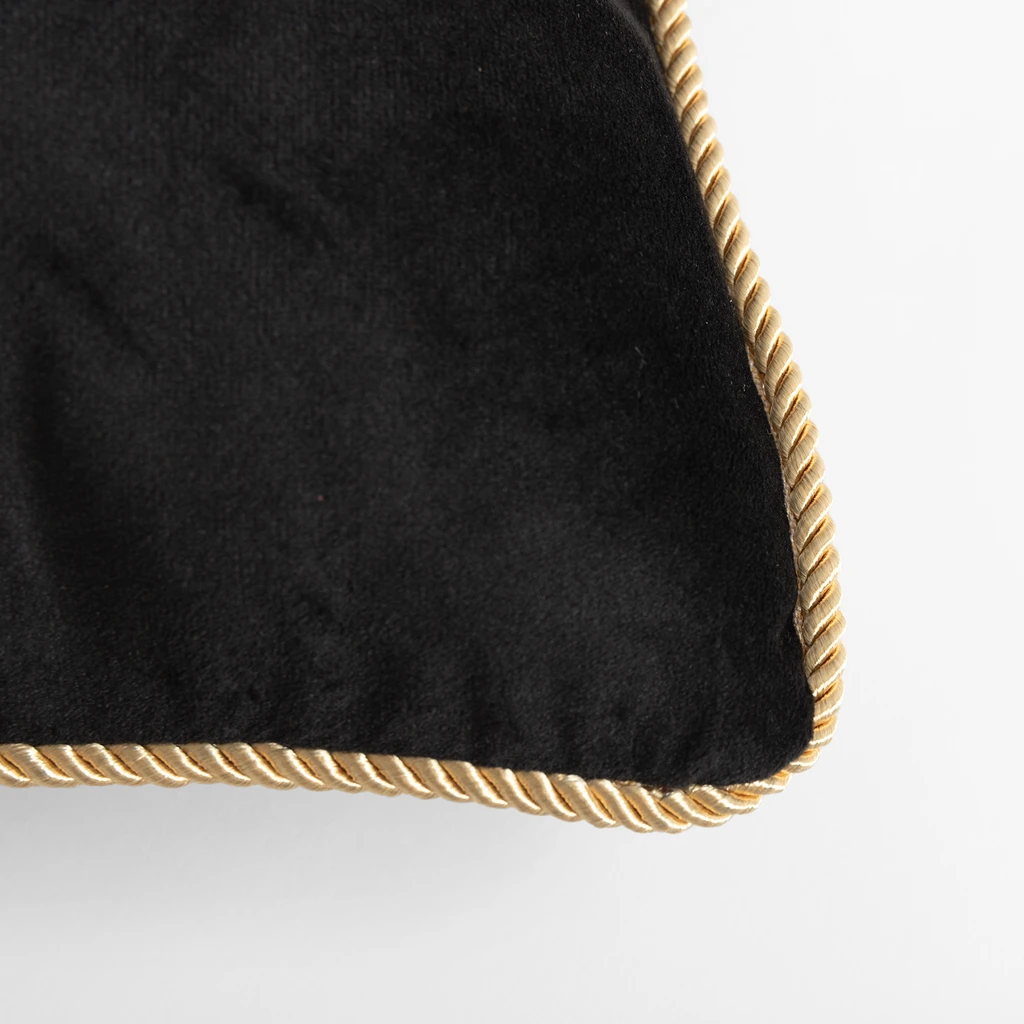 Velúrová obliečka na vankúš čierna LILLE 60x60 cm