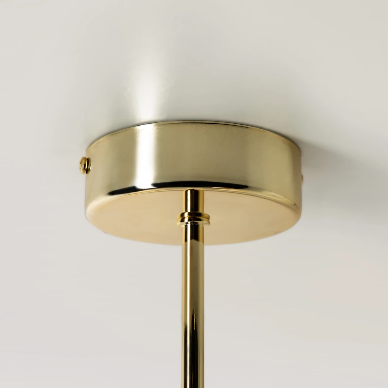 Stropné svietidlo v zlatej farbe 4 oválne tienidlá MILO 68x30 cm