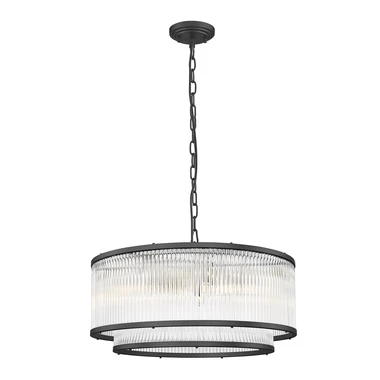 Závesné svietidlo 6xE14 čierne SERGIO 50 cm