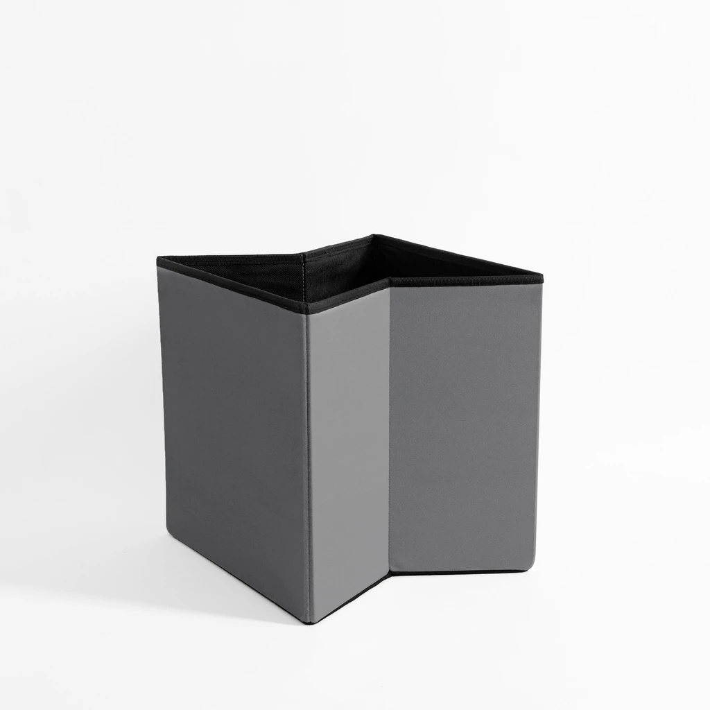 Skladací puf sivý 38x37,5 cm