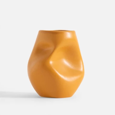 Moderná váza žltá 15 cm