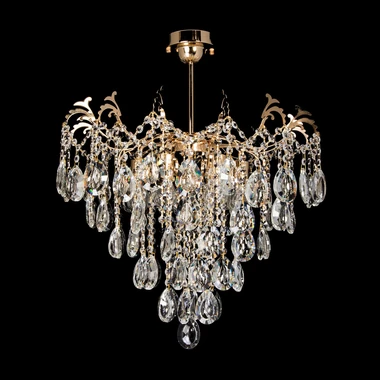 Kryštálové stropné svietidlo glamour zlaté fi 58 cm