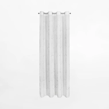Záclona s priechodkami bielo-strieborná EMILI 140x250 cm