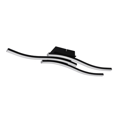 Čierna stropná lampa LED ROUTE vlny