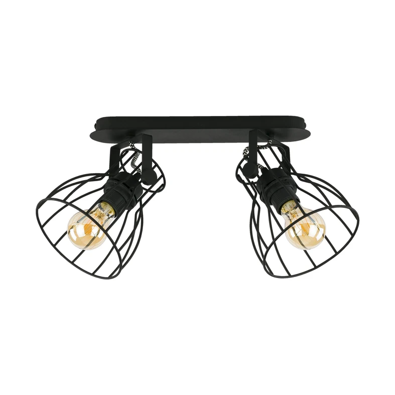 Bodové stropné svietidlo ALANO 2121 čierne, 2xE27