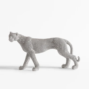 Dekoratívna strieborná figúrka PANTERA 29 cm