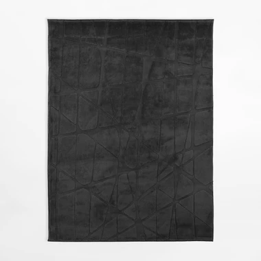Geometrický koberec ACTION, čierny, 120x160 cm