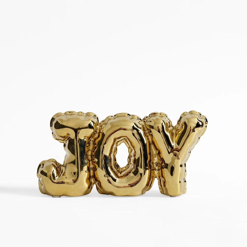 Dekorácia nápis JOY zlatá