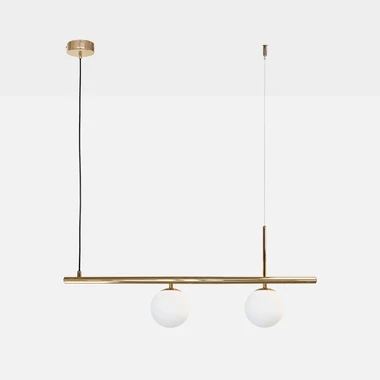 Závesné svietidlo zlaté 2 gule FARO