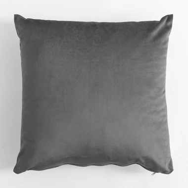 Dekoračný velúrový šedý vankúš VELVIO 45 x 45 cm
