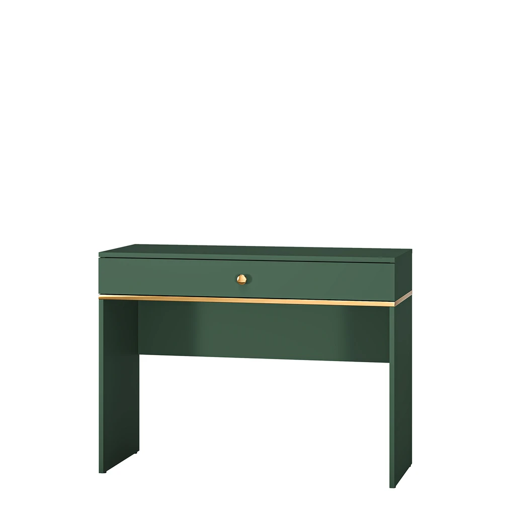 Zelený toaletný stolík so zásuvkou FOREST