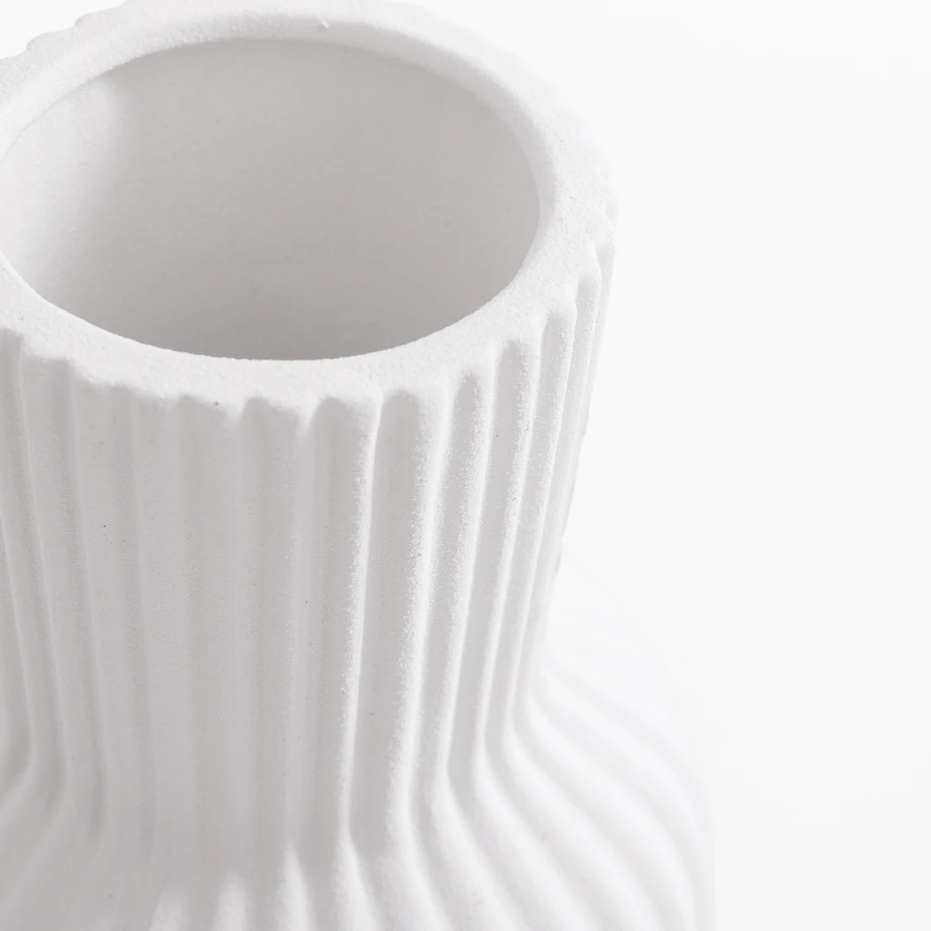 Keramická váza biela 19,8 cm