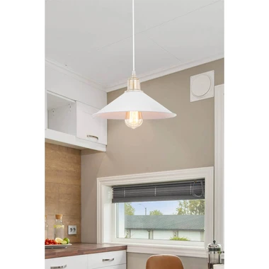 Závesné svietidlo MAYA biele, jedno samostatné