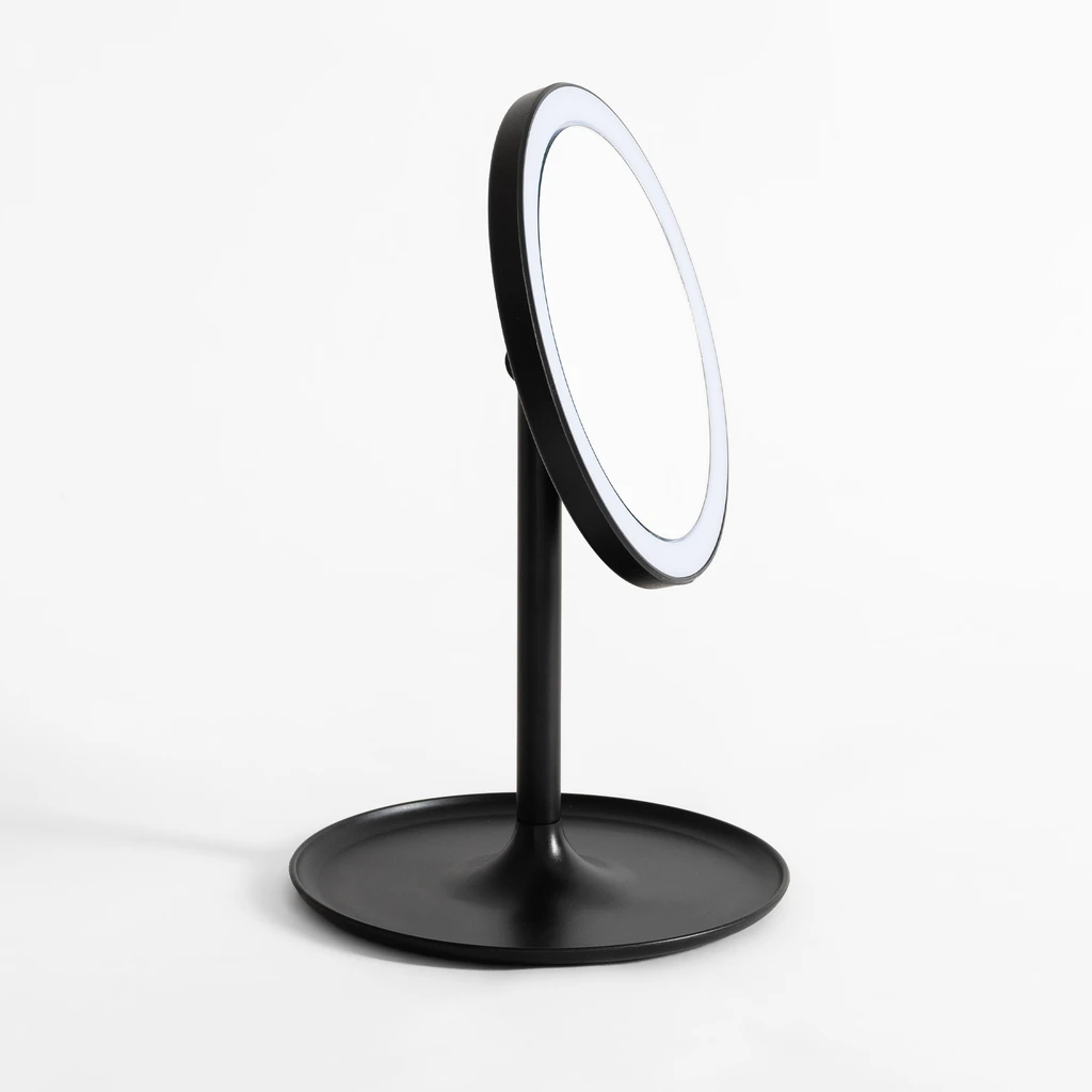 Kozmetické zrkadlo s LED osvetlením čierne