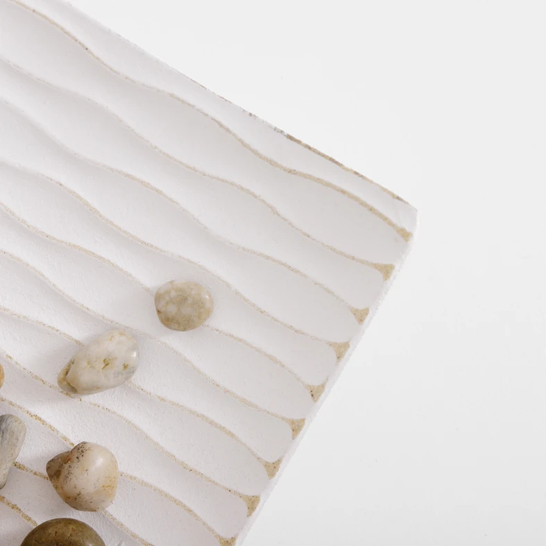 Prostokątny talerz ozdobny falowany