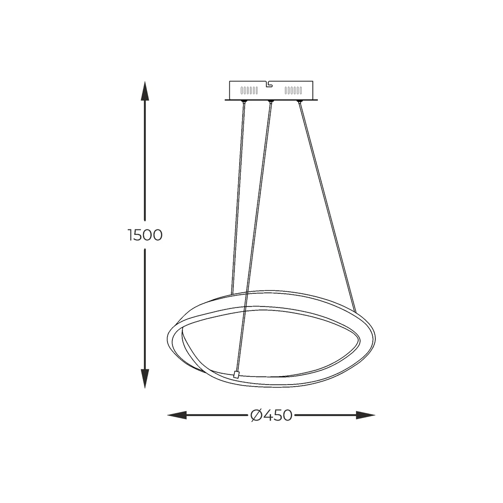 GIRONA to model lampy wiszącej o pierścieniowej budowie, która podkreśli minimalistyczny styl Twojego salonu.
