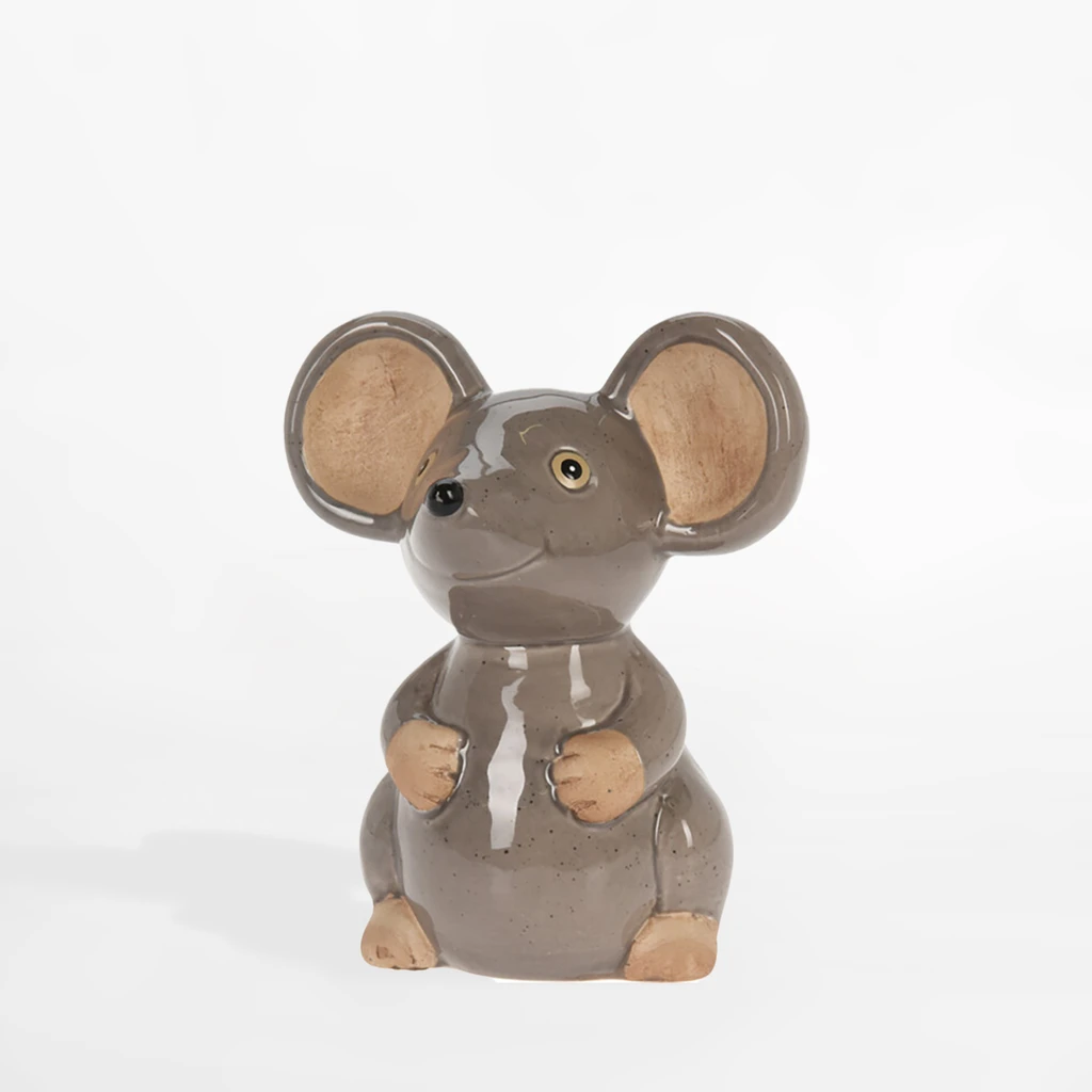Dekoratívna figúrka, myš, 15,5 cm, MIX