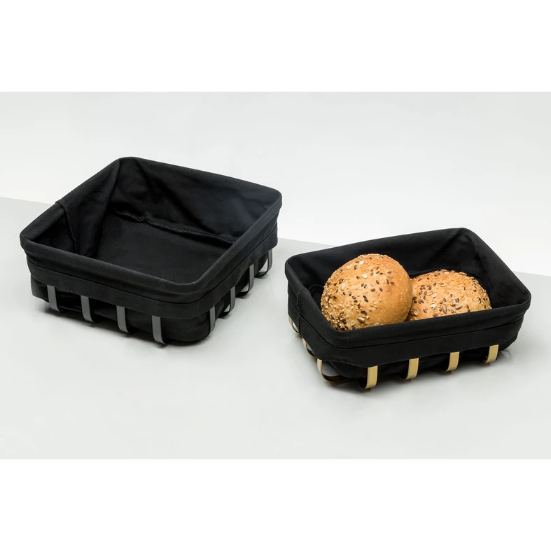 Košík na pečivo štvorcový čierny 22 x 22 cm