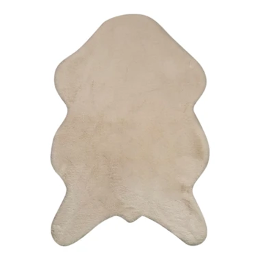 Krémový koberec z umelej kožušiny KOŽUŠINA 60x90 cm