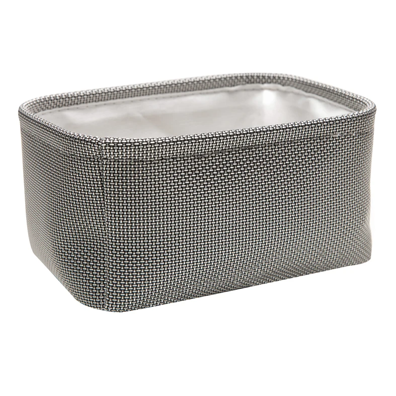Sivý úložný košík 24 x 17 x 11 cm