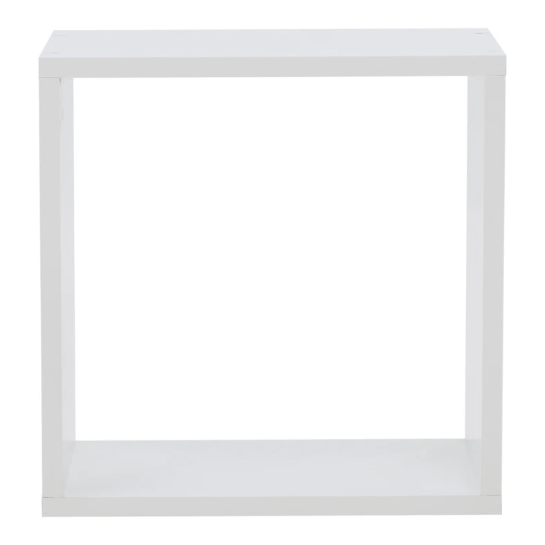 Štvorcová biela polica TRIO