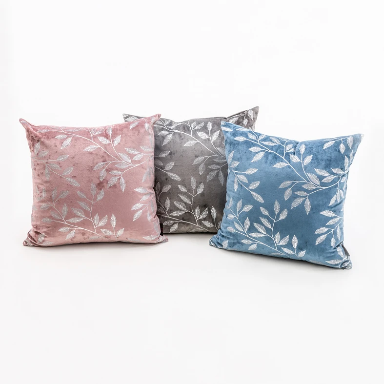 Dekoratívna obliečka na vankúš zamatová sivá MIRAGE 45x45 cm