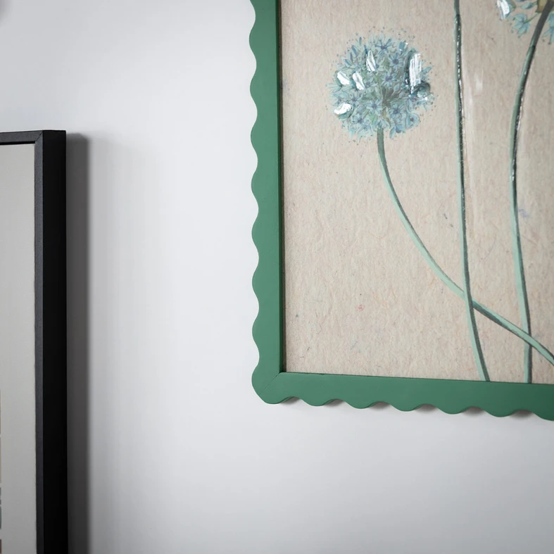 Botanický obraz kvitnúca cibuľa, béžovo-zelená 30x40 cm