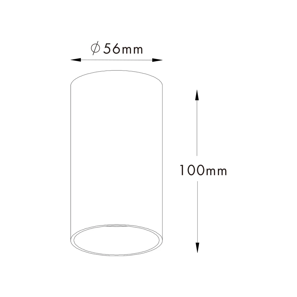 Zapustené 1-bodové svietidlo čierne TUBA SL 1