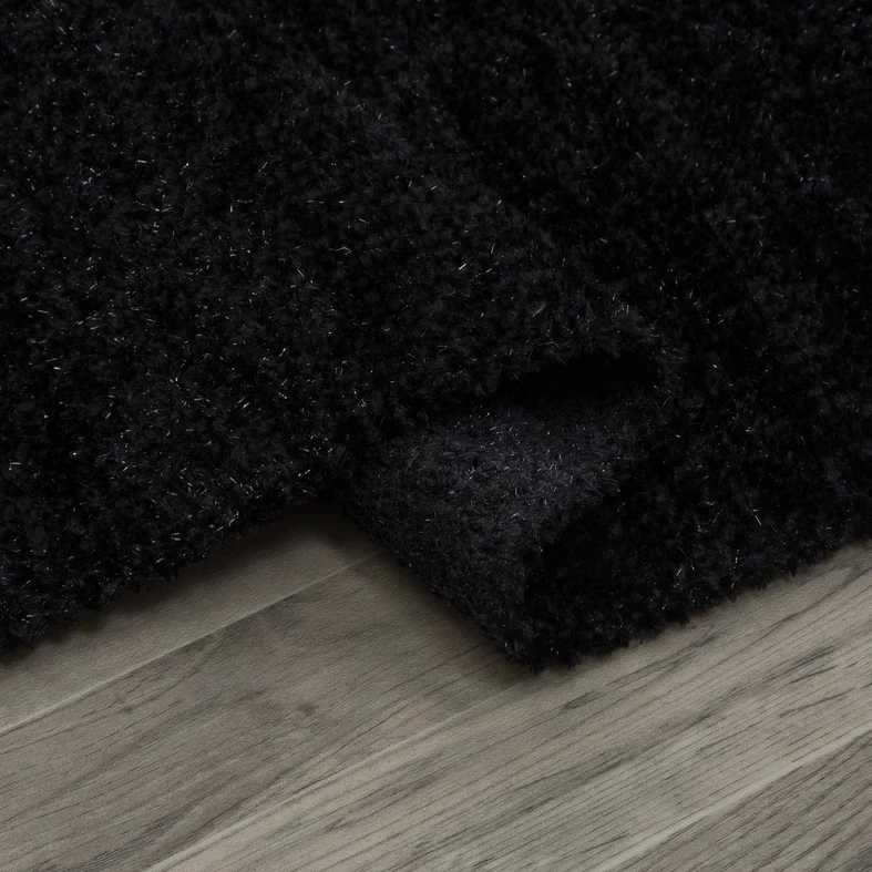 Čierny koberec LUND 50x80 cm