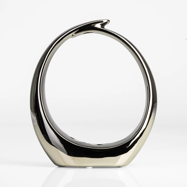 Moderná váza strieborná 20 cm