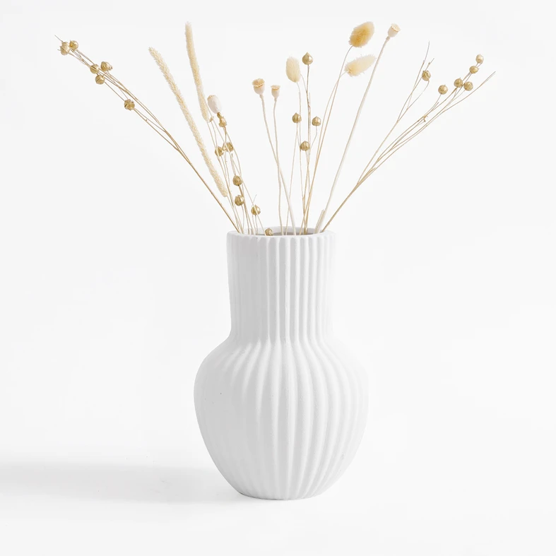 Keramická váza biela 19,8 cm