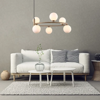 Závesné svietidlo AMILY 6 guľôčková zlatá