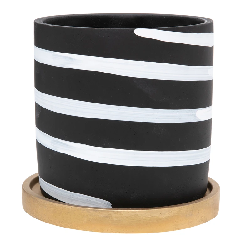 Cementový obal na črepník s podstavcom 18,5 cm