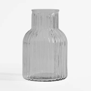 Sivá váza IRIS 12,5x20,5 cm