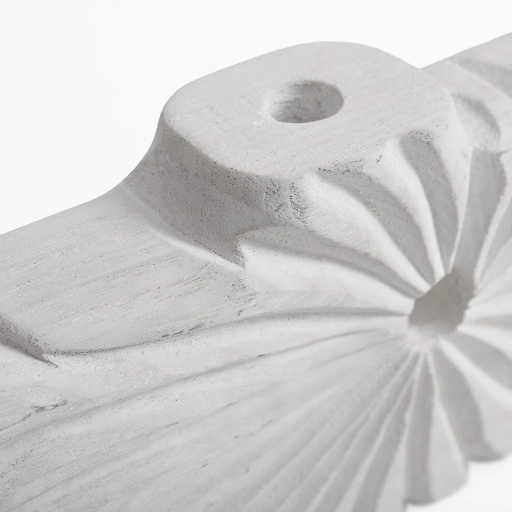 Wazon żłobiony biały 18 cm