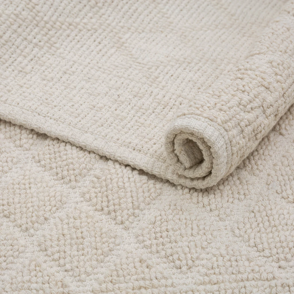 Geometrický koberec OSLO v kosoštvorcoch, krémový 50x80 cm