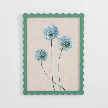 Botanický obraz kvitnúca cibuľa, béžovo-zelená 30x40 cm