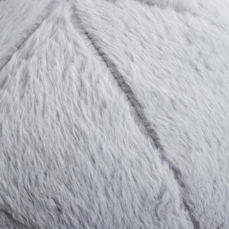 Jasnoszara poduszka dekoracyjna w kształcie kuli