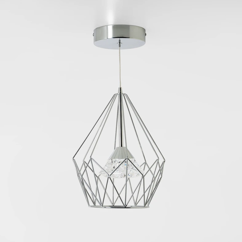 Lampa AMY o chromowanym wykończeniu to połączenie oryginalnego pomysłu i minimalistycznej formy.