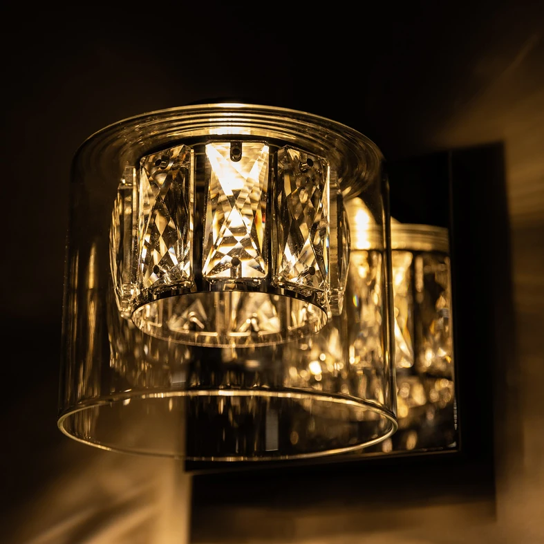 LED nástenné svietidlo strieborné GEM