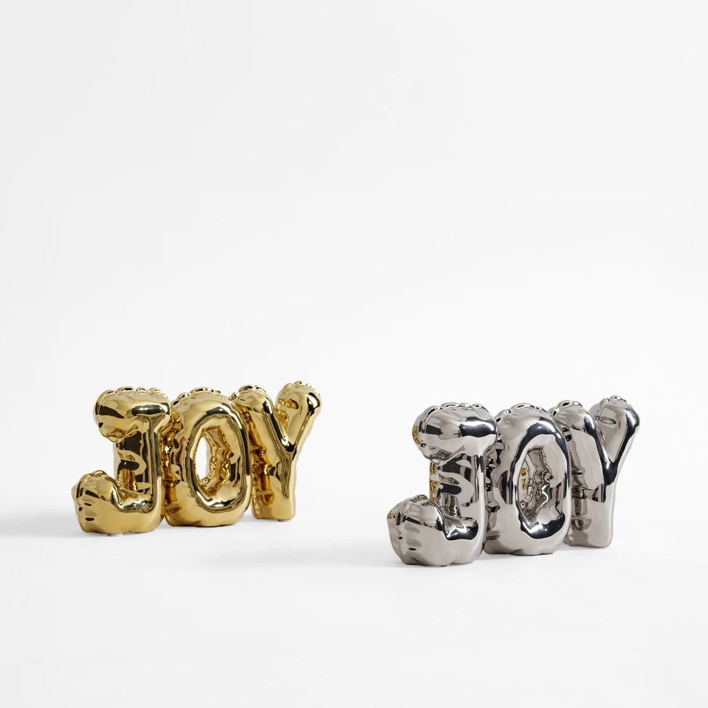 Dekorácia nápis JOY zlatá