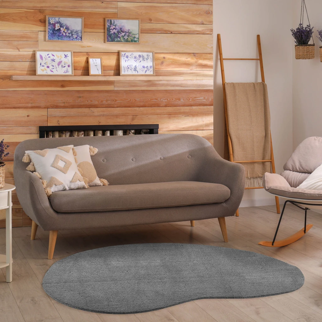 Antracitový koberec PULY BEANS 120x170 cm